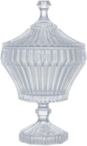 Bombonier de Cristal com Pé Renaissance 17,5cm x 28,5cm