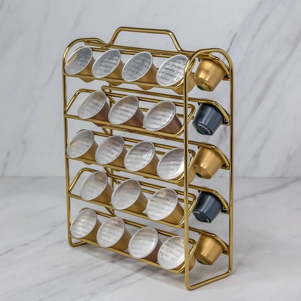Porta cápsulas de café dourado Nespresso